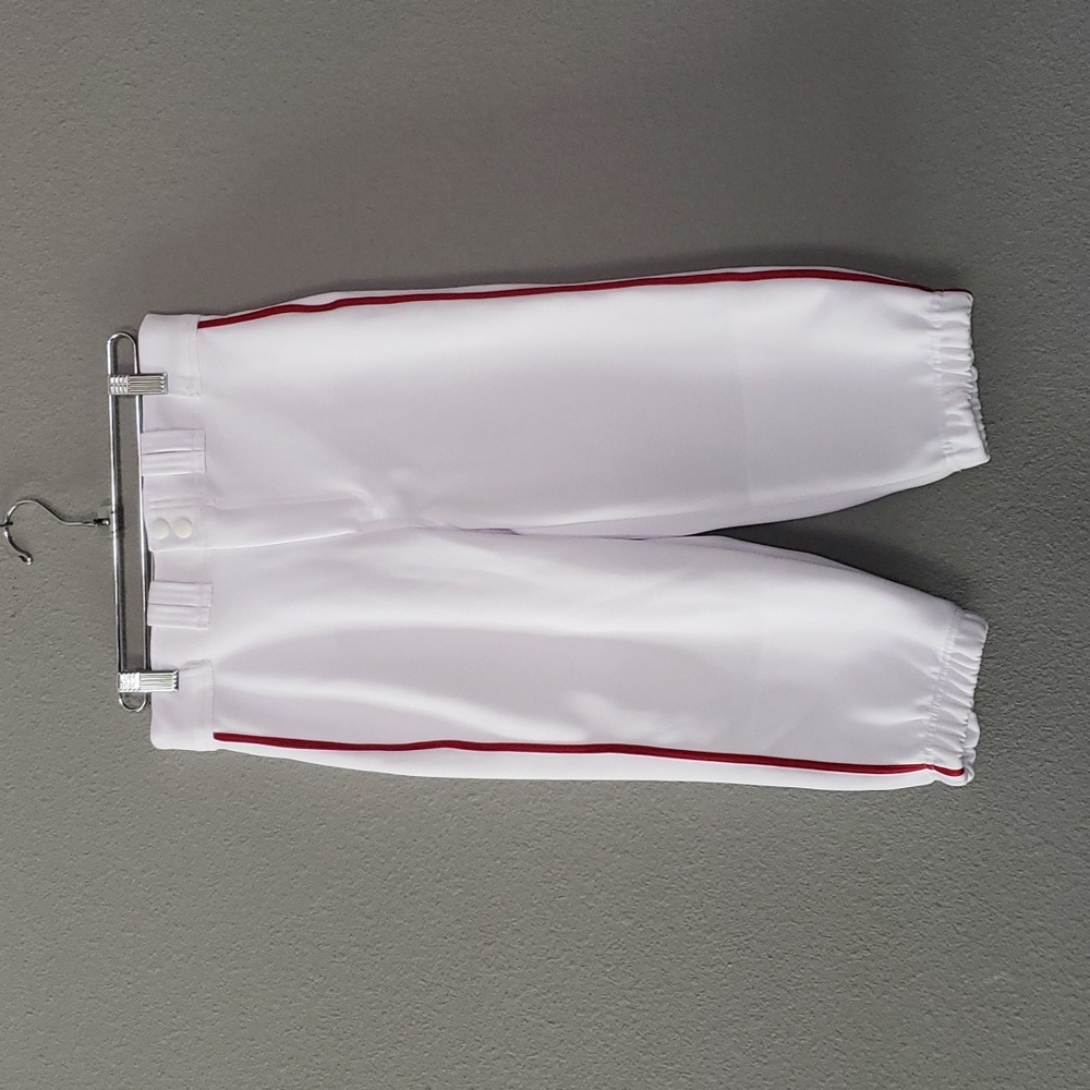 Easton Baseball Pants - White with Red